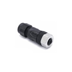 Connecteur femelle M12S, 8 pol., codage A IP67, 2A, non-blindé